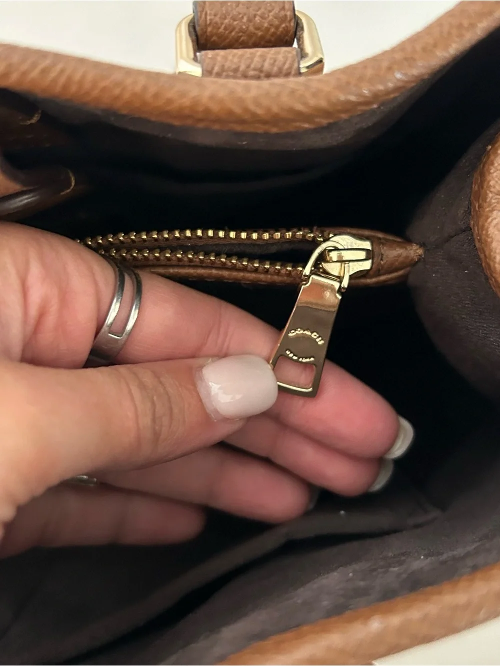 Coach Carryall Leather Satchel brown